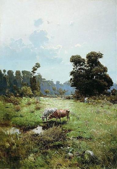 Serhii Vasylkivsky Cossack meadow France oil painting art